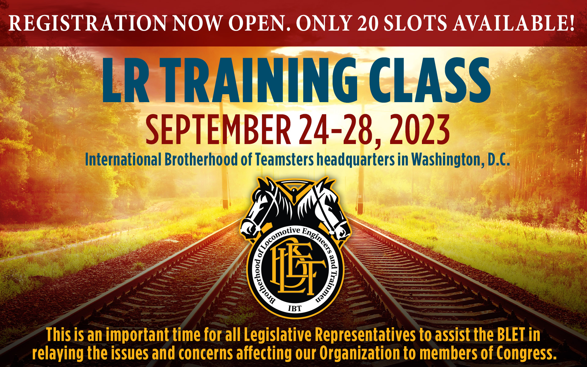 Rep Class Br Registration open for Legislative Representative training class ...