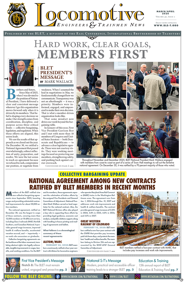 Locomotive Engineers Newsletter Jan-Mar 2023